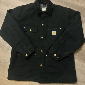 Carhartt Men's Black Field Jacket with Gold Accents